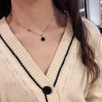 Hong Kong (designer) RVY 2021 new necklace woman minimalist lock bone chain Rome digital pendant neck chain