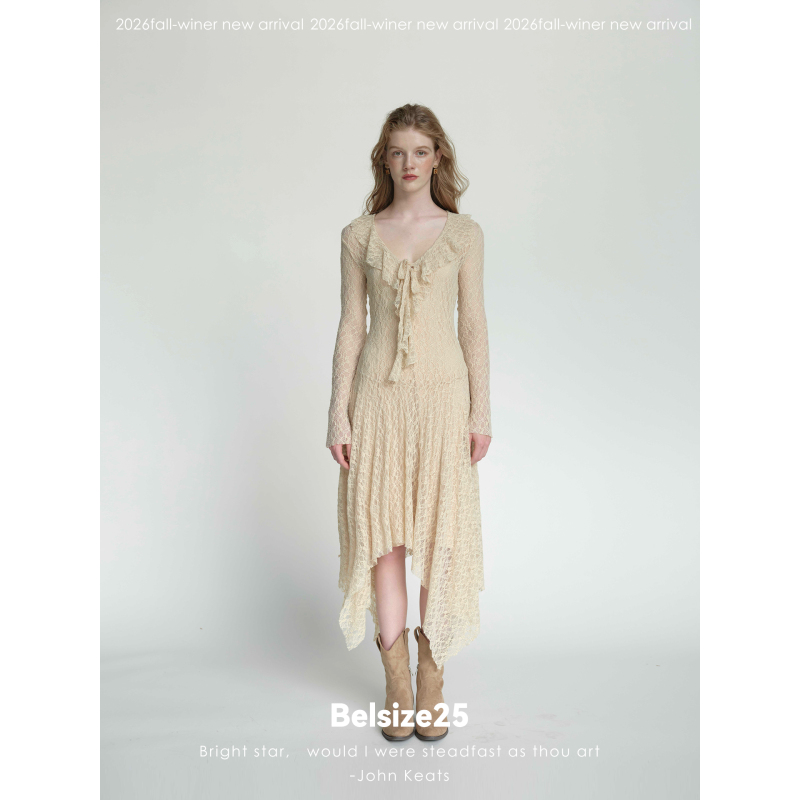 Sage Dress Sage Green-Gray Stretch Lace Low-Waist Relaxed-Fit Dress