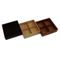 Solid wood divided into four large snacks dried fruit box dried fruit plate candy box snack plate tray tea plate fruit plate fruit box