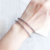 Ding Dong Bracelet A pair of Ding Dong Bracelet Natural Emerald Chalcedony Big Circle Small Size Net Red Very Fine Litchi Ancient Style