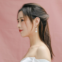 Internet celebrity new retro temperament small fragrant pearl earrings bride wedding earrings wedding photo shooting props accessories