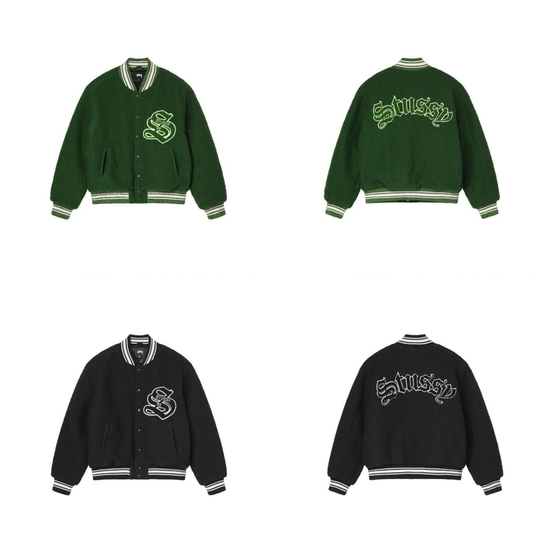 Stussy 22Fw Casentino Wool Varsity Jacket Wool Baseball Jacket