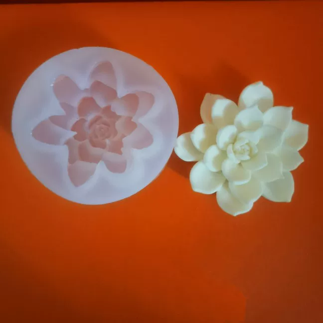 Succulent plant mold, flower-shaped food-grade silicone, gypsum scented candle, glue, fondant chocolate