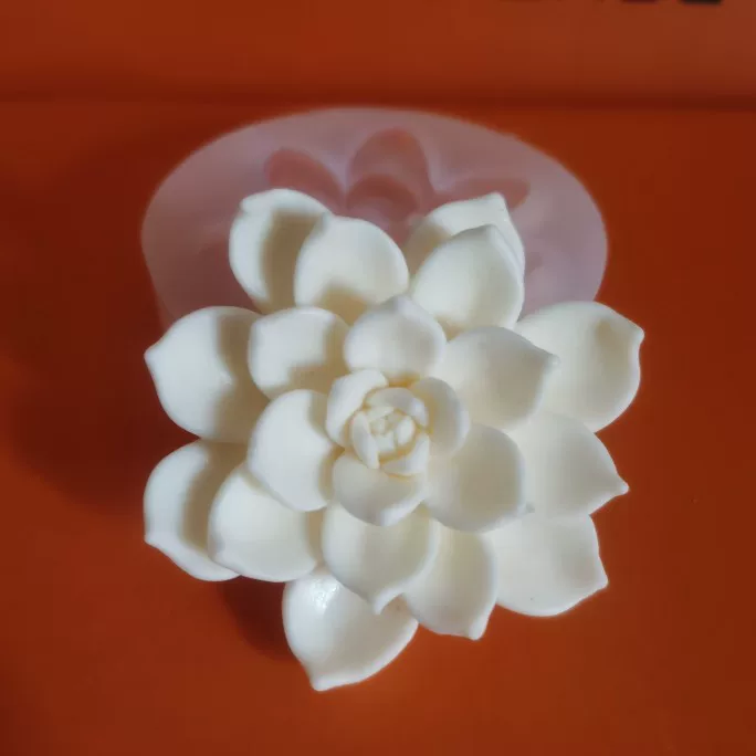 Succulent plant mold, flower-shaped food-grade silicone, gypsum scented candle, glue, fondant chocolate