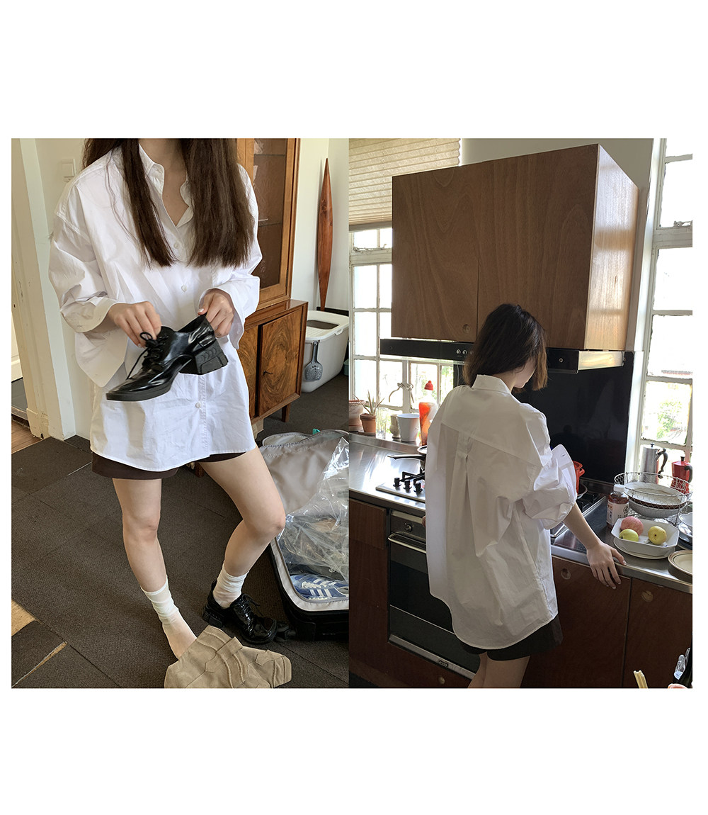 HelloooEat хлопковая белая рубашка / лиоцелловые брюки карго / футболка с принтом