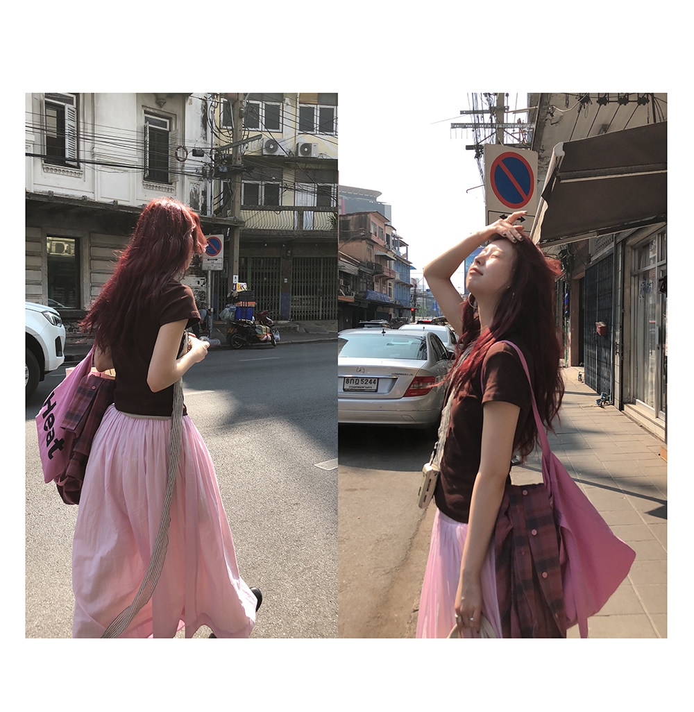 HelloooEat базовая однотонная футболка с круглым вырезом корейского стиля короткий рукав