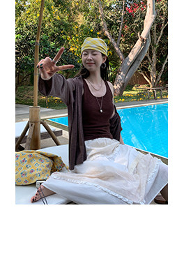 HelloooEat базовая майка с круглым вырезом приталенная в рубчик без рукавов