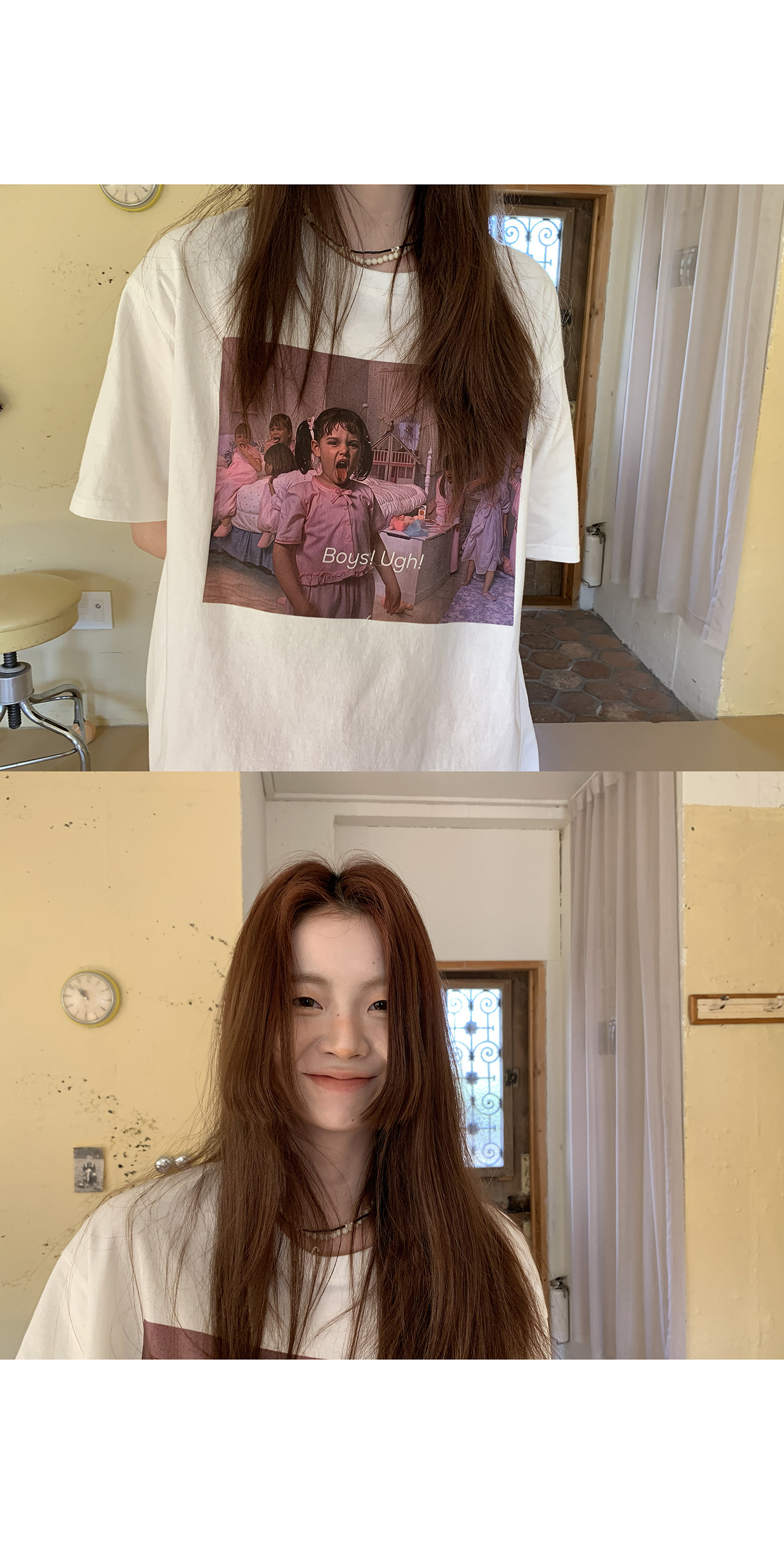 HelloooEat корейская футболка с принтом короткий рукав весенне-летняя круглый вырез повседневная универсальная