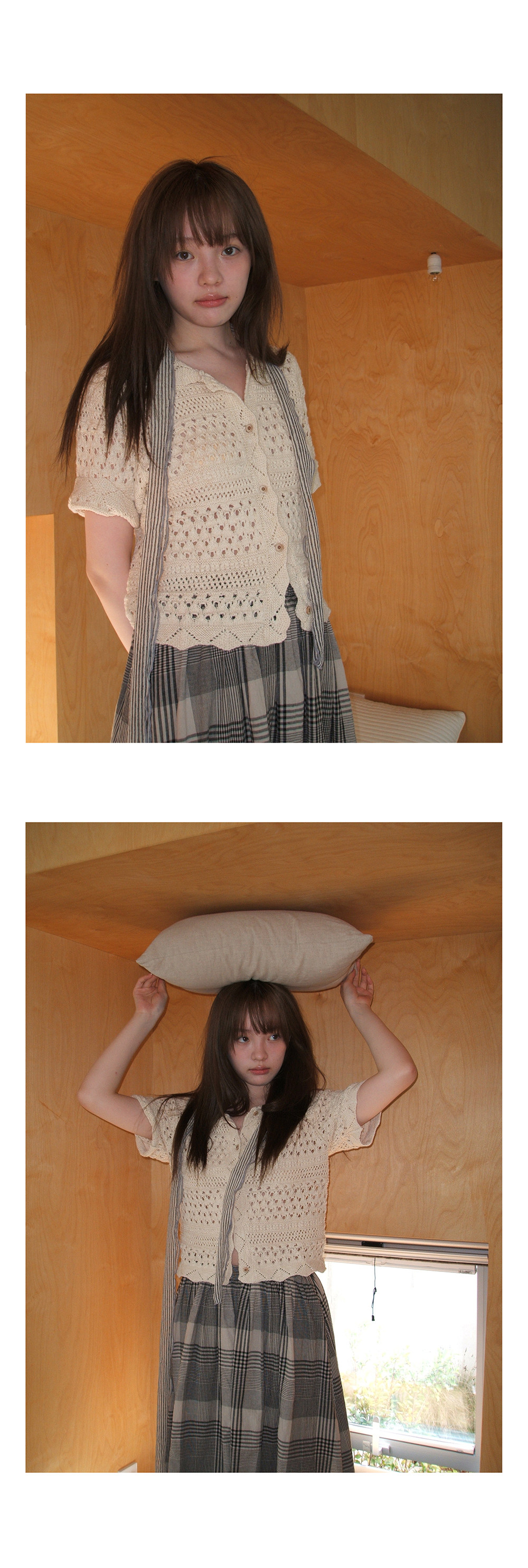 Hellooo Eat кардиган с ручной вязкой крючком в винтажном стиле 2025 абрикосовый с отложным воротником однобортный короткий рукав