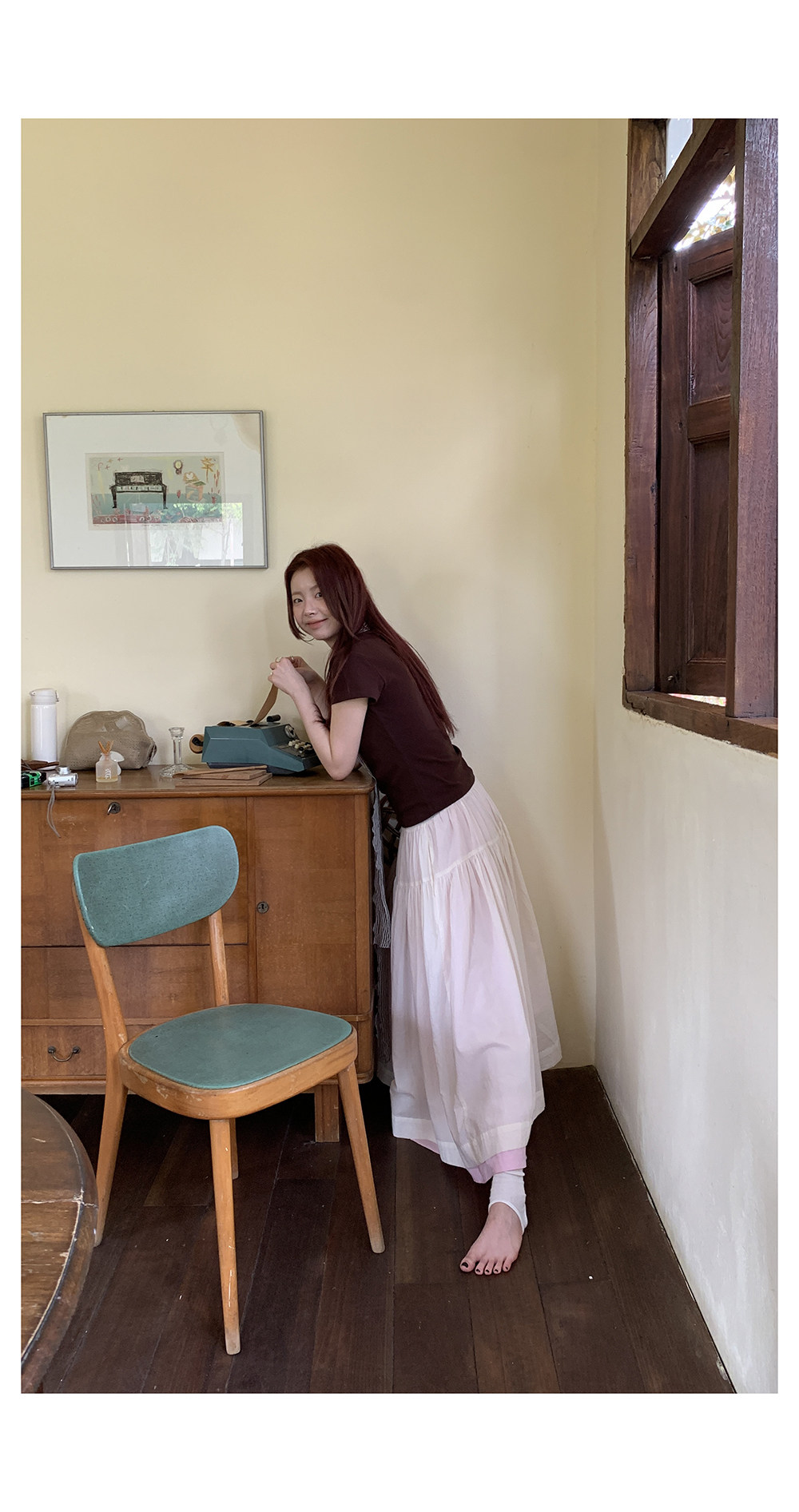 HelloooEat 100% длинноволокнистый хлопок мягкая двусторонняя юбка корейский стиль универсальная юбка средней длины