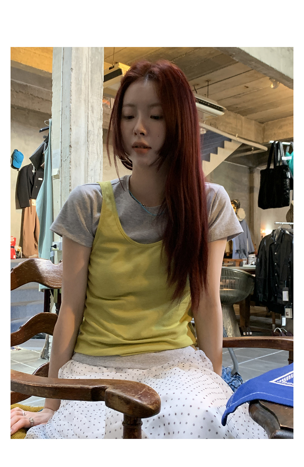 HelloooEat Воздушная освежающая белая юбка в горошек корейского стиля с эластичной талией