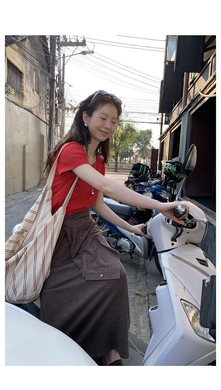 HelloooEat футболка вафельная однотонная с круглым вырезом весна-лето корейский стиль повседневная короткий рукав