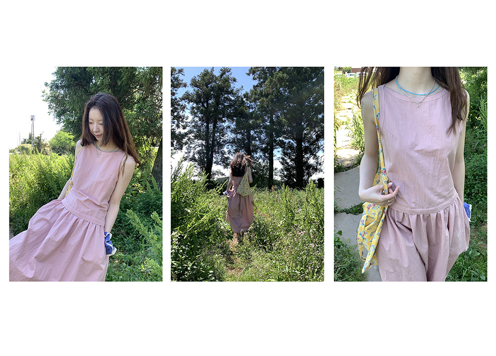 Hellooo Eat весенне-летнее новое платье без рукавов с круглым вырезом корейского стиля приталенное стройнящее сарафан средней длины