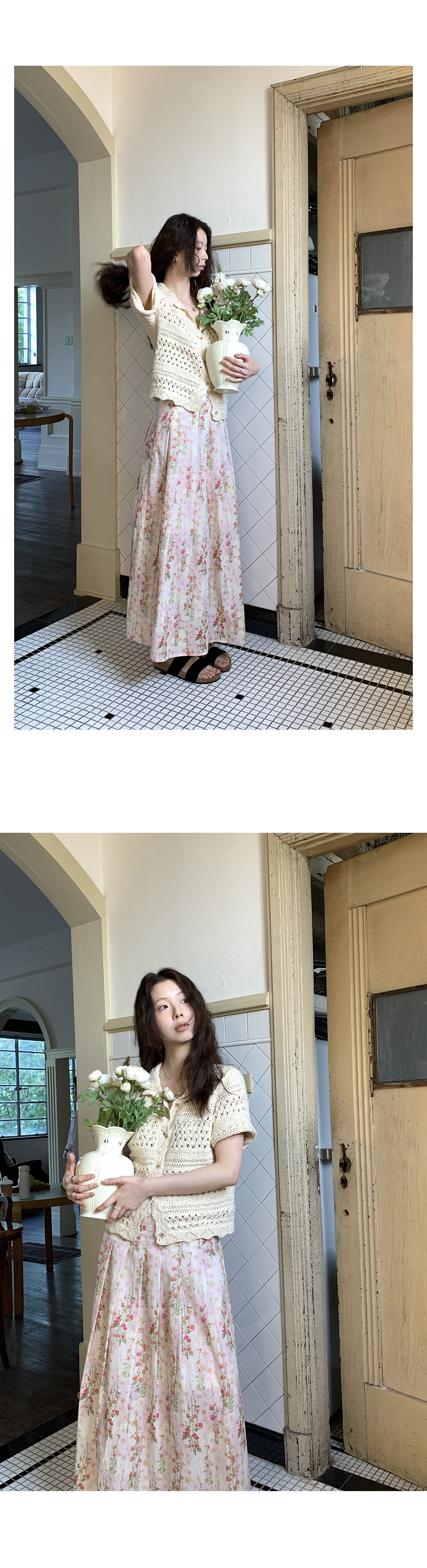 Hellooo Eat французская винтажная юбка с цветочным принтом 2025 летняя элегантная плиссированная юбка средней длины для женщин