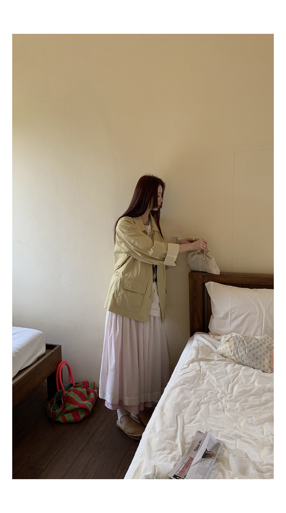 HelloooEat корейский дизайнерский плащ средней длины весна-лето однобортный отложной воротник свободная повседневная куртка женская