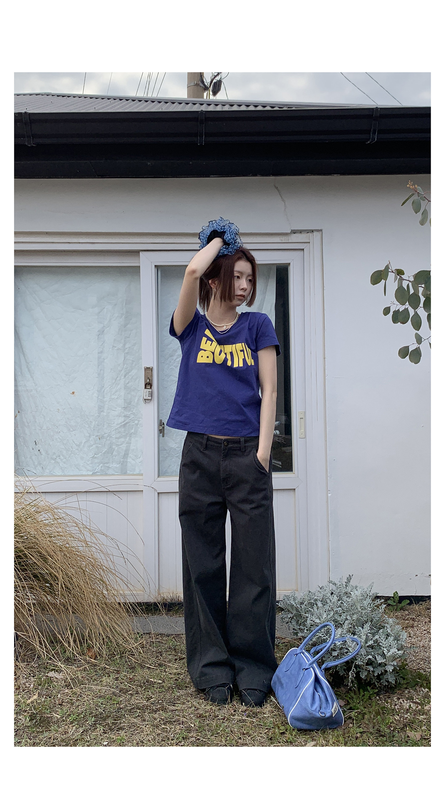 HelloooEat повседневная футболка с буквенным принтом, круглый вырез, стройнящая модель в стиле ins