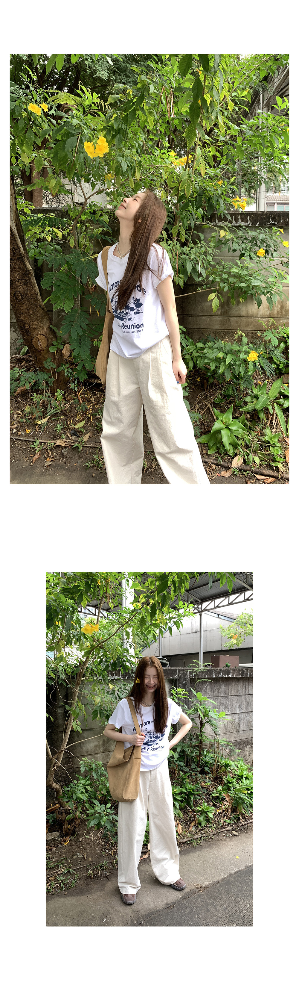 HelloooEat женская футболка с круглым вырезом и буквенным принтом в корейском стиле на весну 2025