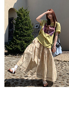 HelloooEat корейская футболка с принтом короткий рукав весенне-летняя круглый вырез повседневная универсальная