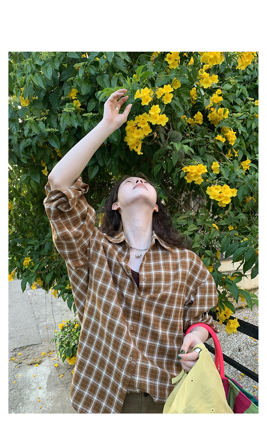 HelloooEat ретро универсальная рубашка в желтую клетку ранняя весна корейский стиль свободная повседневная стройнящая куртка на пуговицах