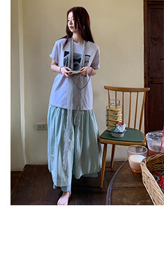 HelloooEat 100% длинноволокнистый хлопок мягкая двусторонняя юбка корейский стиль универсальная юбка средней длины