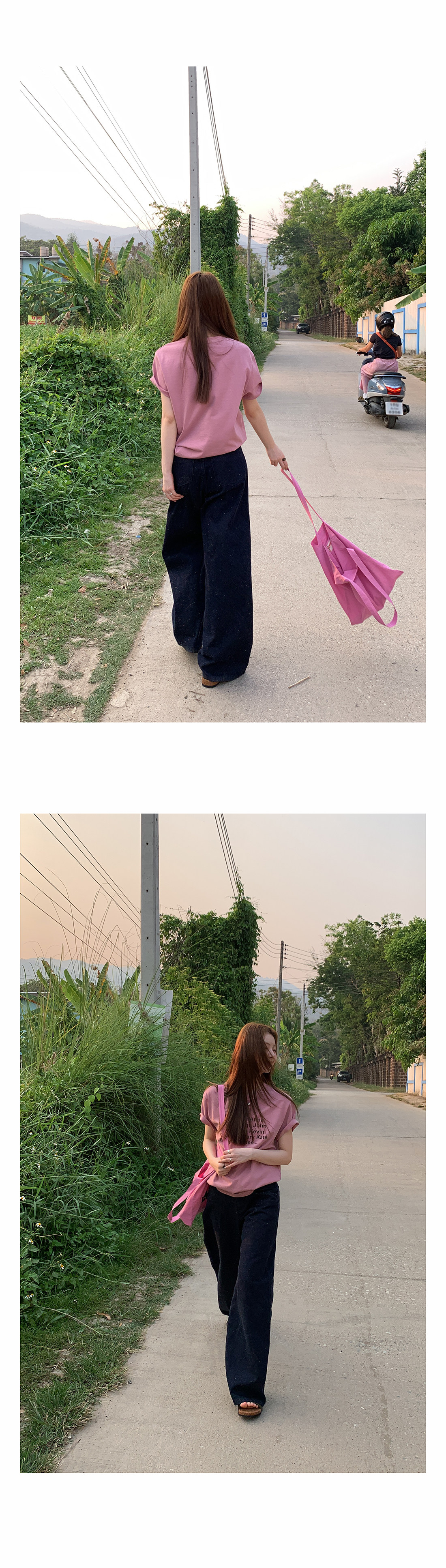 Hellooo Eat двухцветная футболка с принтом букв весна 2025 свободная универсальная винтажная с круглым вырезом короткий рукав