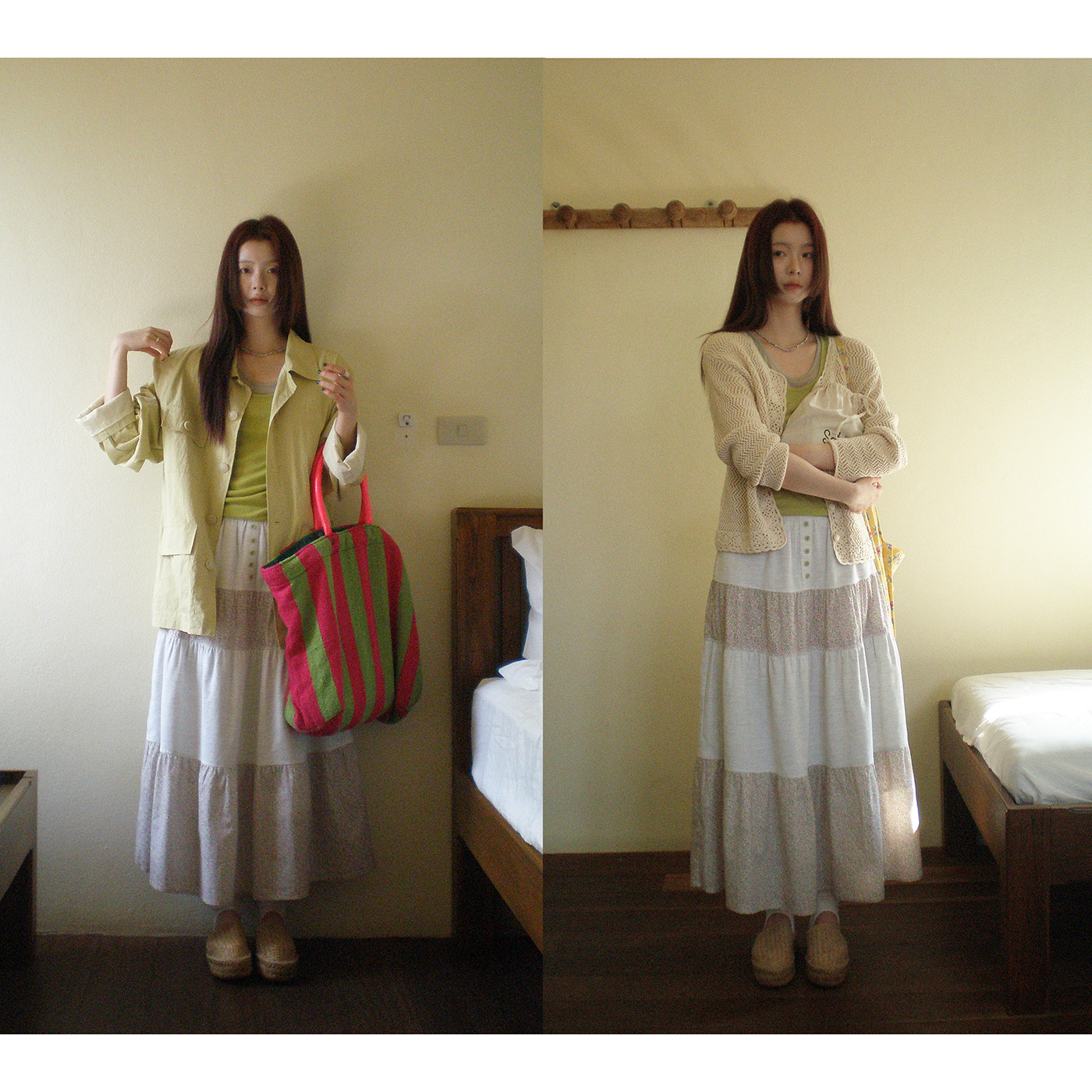 HelloooEat дизайнерская юбка-трапеция с цветочным принтом и вельветовыми вставками весна-лето корейский стиль