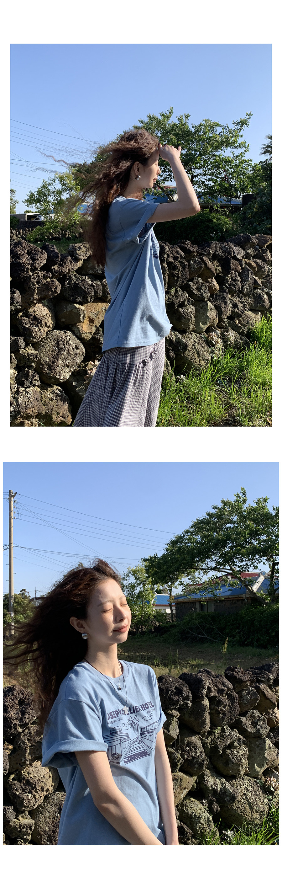 Hellooo Eat корейская футболка с круглым воротом и принтом 2024 летняя хлопковая тонкая модель с короткими рукавами трех цветов