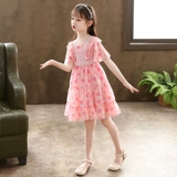 Платье, юбка, летняя шифоновая летняя одежда, в западном стиле, в корейском стиле, в цветочек