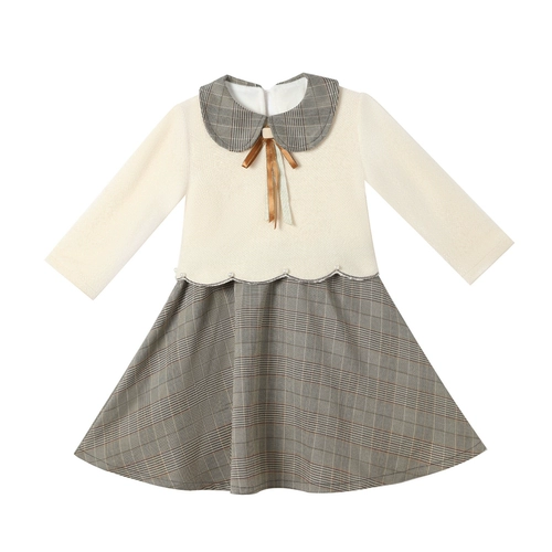 Демисезонное платье, детская юбка, утепленный наряд маленькой принцессы, коллекция 2021, детская одежда