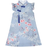 Летнее ципао, тонкое детское винтажное платье, юбка, китайский стиль, в западном стиле