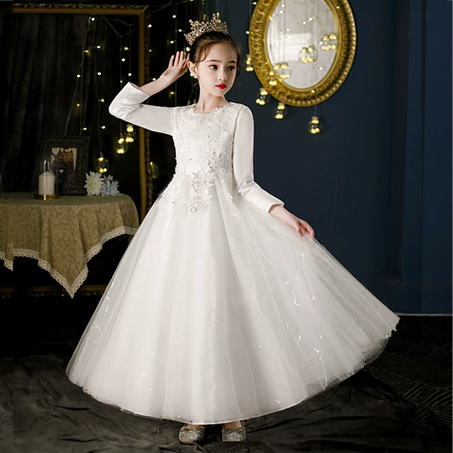 Элитный детский наряд маленькой принцессы, платье девочки цветочницы, наряд для музыкальных выступлений, костюм, подарок на день рождения