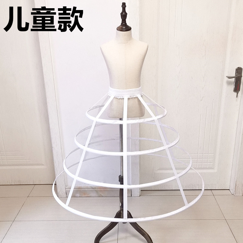 Lolita skirt support birdcage hollow skirt support cosplay violent fish bone adjustable children's pettiskirt petticoat