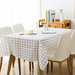 Print Disposable Tablecloth thickened Plastic Disposable Tablecloth Round Table White Blue Gingham Picnic Birthday Party Knot