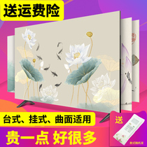 TV Hood dust cover hanging surface 55 inch 60 inch LCD TV cloth dust cover new modern Chinese style