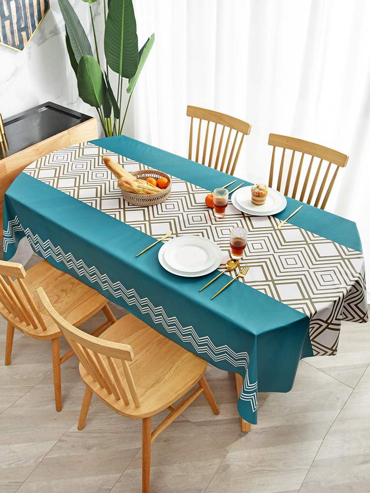 Nordic val table cover pvc waterproof table mat tablecloth