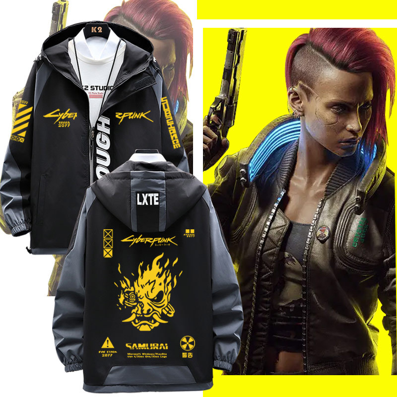 Cyberpunk 2077 Game Merchandise Hooded Jacket for Men and Women, Versatile Casual Trendy Coat, Long-Sleeved Clothing Jl Cyberpunk 2077 Game Merchandise Hooded Jacket for Men and Women, Versatile Casual Trendy Coat, Long-Sleeved Clothing Jl