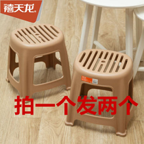 Xitianlong plastic stool Adult dressing stool Home childrens bathroom shoe stool thickened simple living room dining table stool
