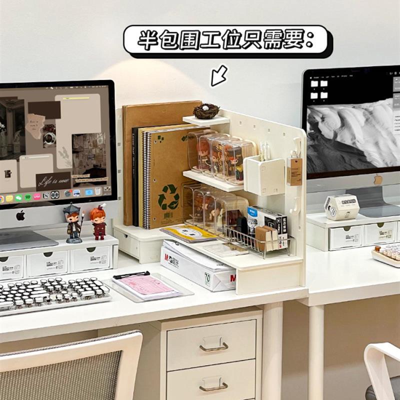 Workstation Privacy Shield, Workstation Side Partition Screen, Female Office Desktop Computer Privacy Screen, Privacy Blocker
