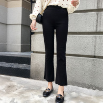 Black Spanking Pants Woman Outside Wearing Summer High Waist Tight Pencil Pants Microhorn Small Black Pants Slim 100 Lap Nine Pants