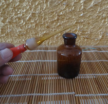 Old medicine bottle old reagent bottle drop liquid bottle 78 decade-long old bottle nostalgia collection film and TV prop swing piece real photo
