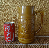 Old Beer Cups 80s Sauce Glazed Exit Big Beer Cups Ceramic Pendulum Pieces Beer Big Cups Physical Photo