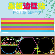Black Board Newspaper Border Wall Sticker Elementary School Kindergarten Classroom Class Environment Arrangement Design Materials Culture Wall Decoration