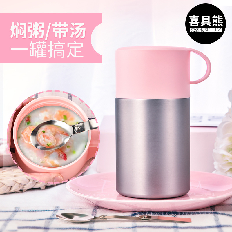 Batch~hair Slobby Yongkang new vacuum stainless steel thermos stewed beaker custom straight body sports stewed pot