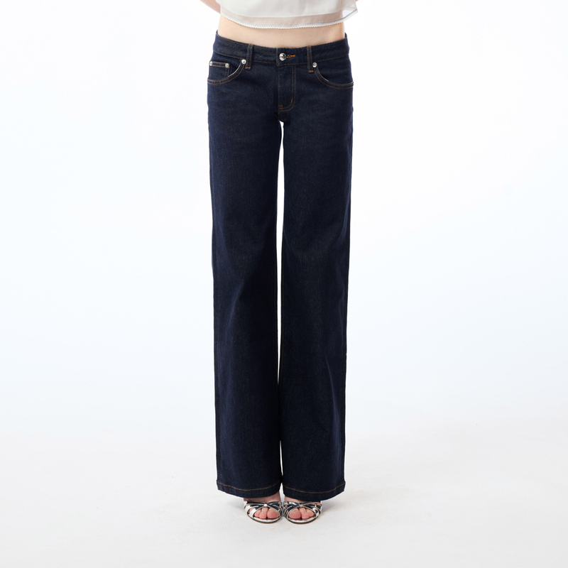 Aoanao H202 Classic Low-Rise Washed Micro-Stretch Straight-Leg Jeans｜Bottoms｜Original Color