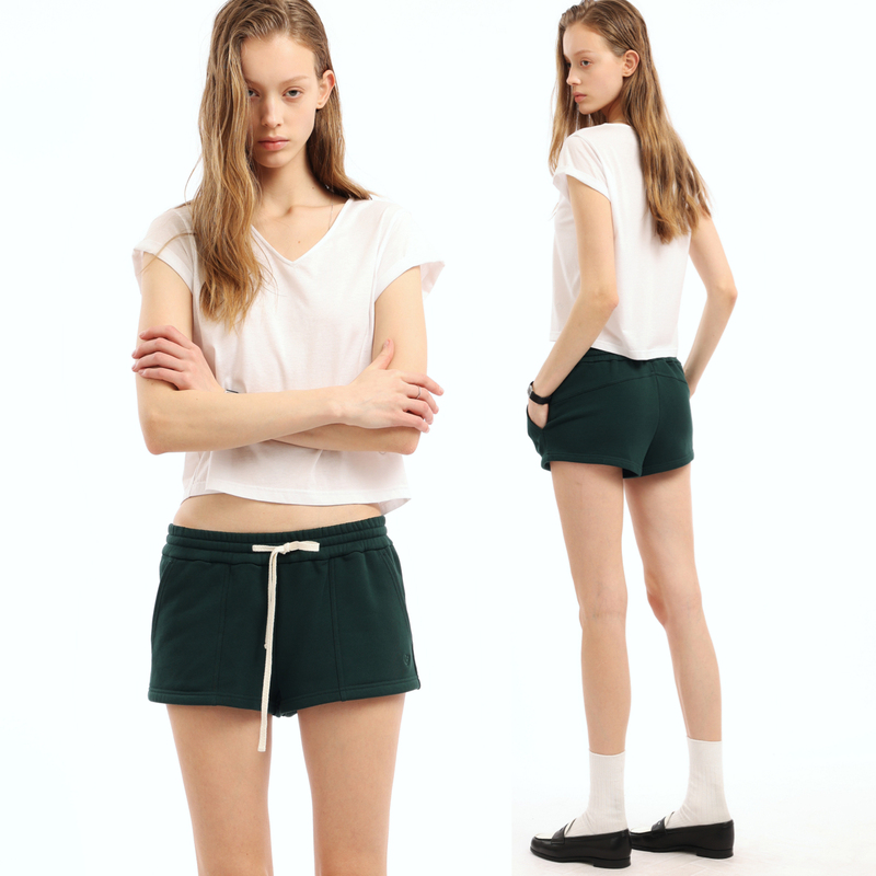 Aoanao "Essential" Classic Comfortable Casual Sports Shorts｜Lower Garment｜Retro Green