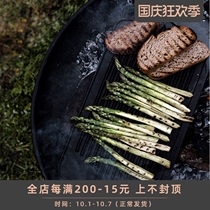 United States BAREBONES North Bang outdoor camping cast iron baking tray barbecue barbecue frying pan portable non-stick barbecue board