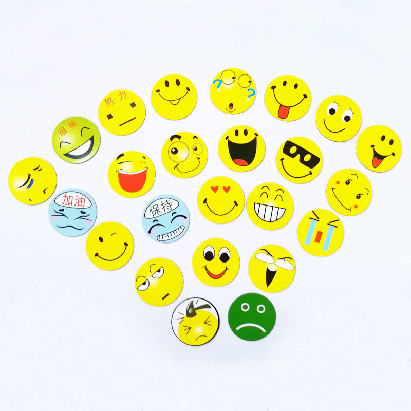 QQ Expression Magnet Refrigerator Stickers Creative Personality Mark Magnet Soft Whiteboard Blackboard Self-discipline Table Magnetic Sticker