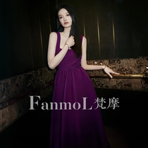 24 New Chongqiao Pearlescent Silk Hair Hepburn Dress
