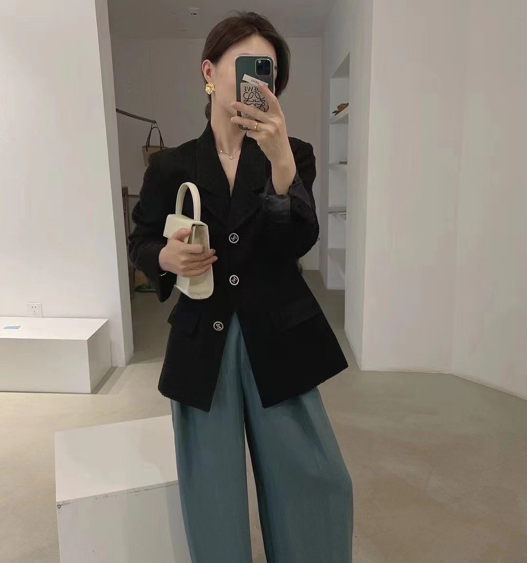 New Korea East gate designer Style Retro Palace Wind Wool Suit Jacket