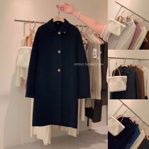 Self-retention Chao recommended Korean high quality handmade 50% Cashmere 50% wool double-sided cashmere coat